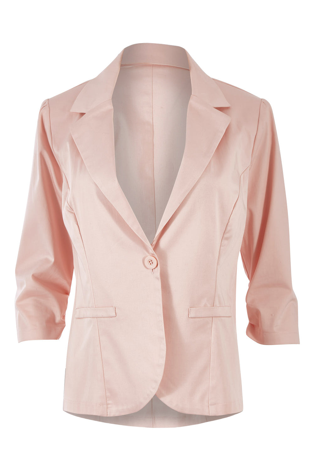 Product shot of The Everyday Blazer in colour Blush (Pink), from the front
