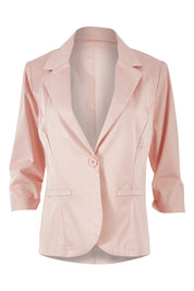 Product shot of The Everyday Blazer in colour Blush (Pink), from the front