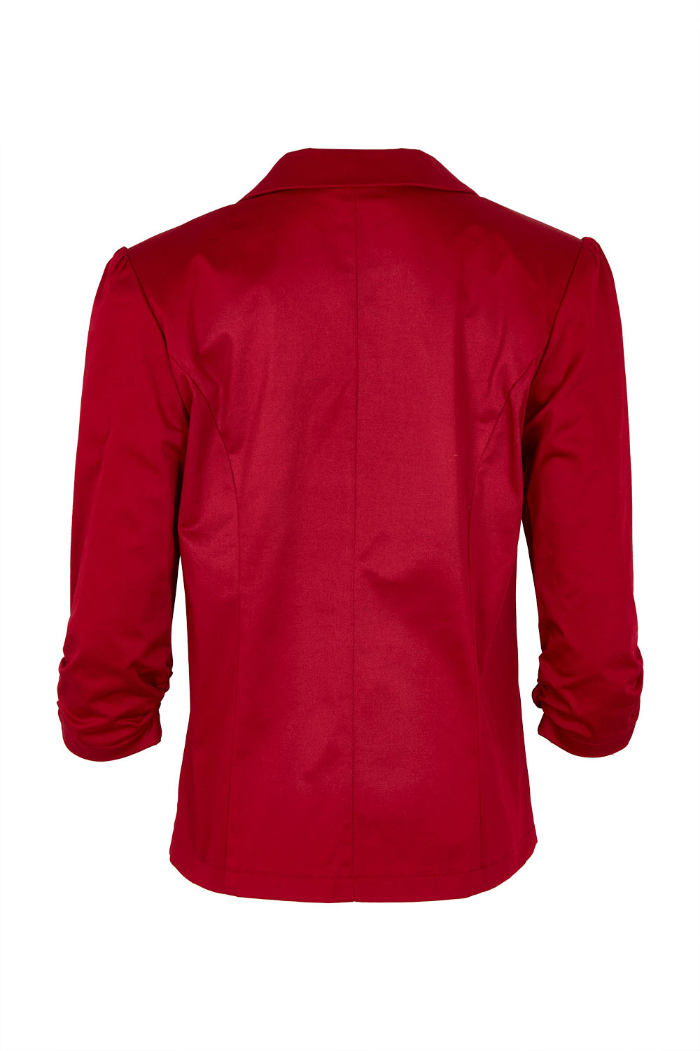 Product shot of The Everyday Blazer in colour Cherryred (Red), from the back