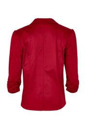 Product shot of The Everyday Blazer in colour Cherryred (Red), from the back