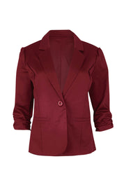 Product shot of The Everyday Blazer in colour Chillired (Red), from the front