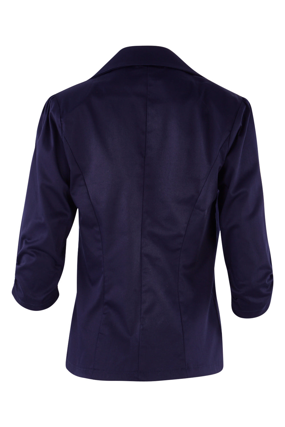 Product shot of The Everyday Blazer in colour DarkNavy (Blue), from the back