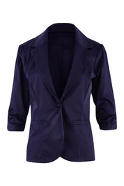 Product shot of The Everyday Blazer in colour DarkNavy (Blue), from the front