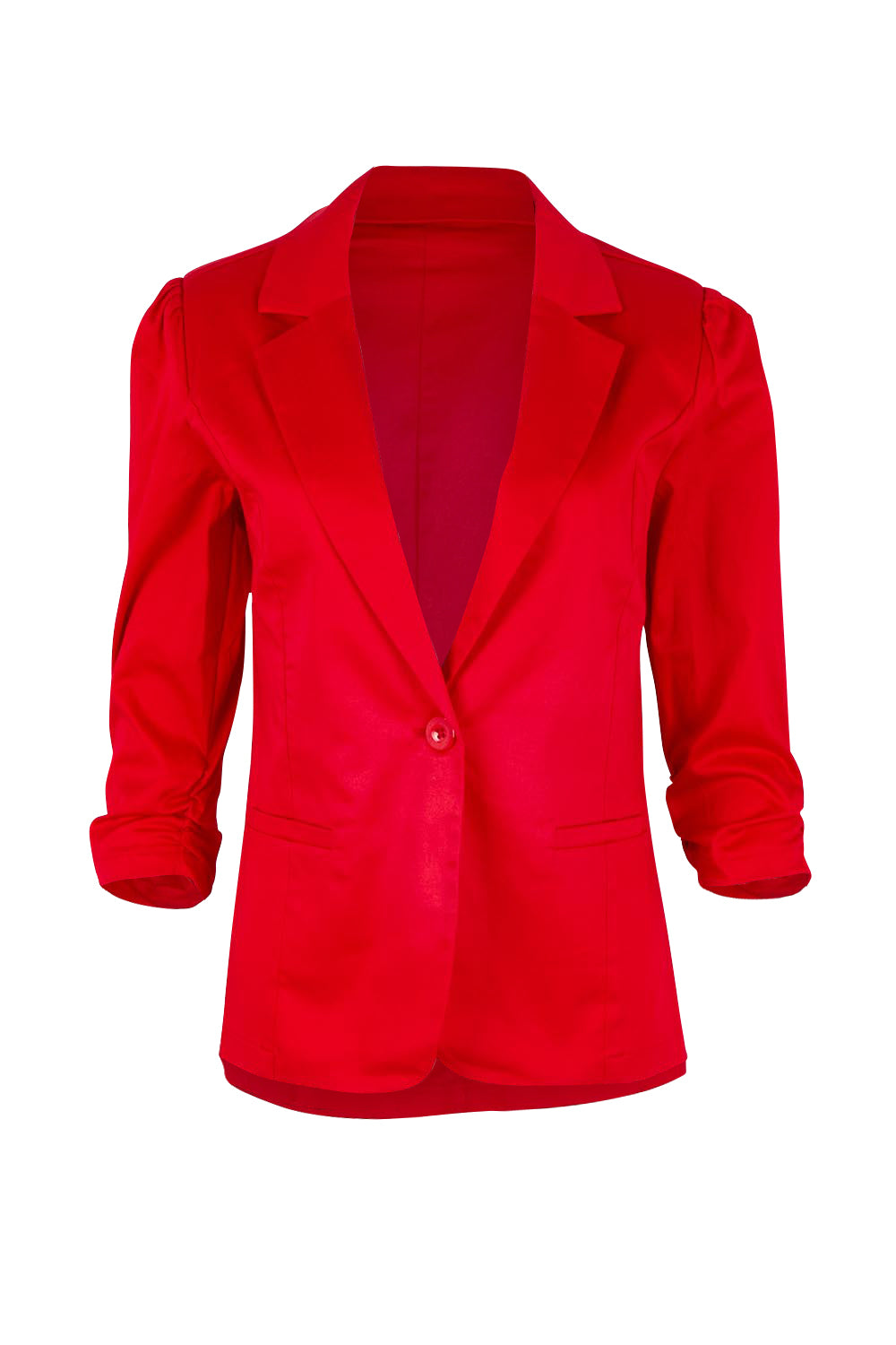 Product shot of The Everyday Blazer in colour Firered (Red), from the front