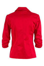 Product shot of The Everyday Blazer in colour Red (Red), from the back