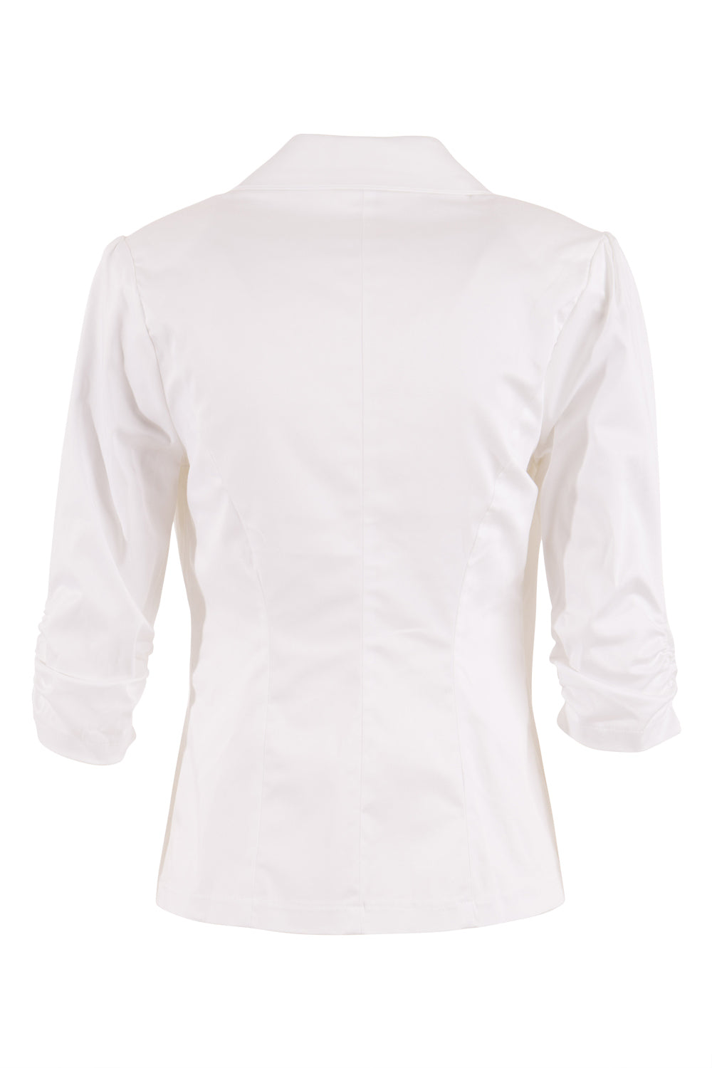 Product shot of The Everyday Blazer in colour White (White), from the back