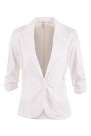 Product shot of The Everyday Blazer in colour White (White), from the front