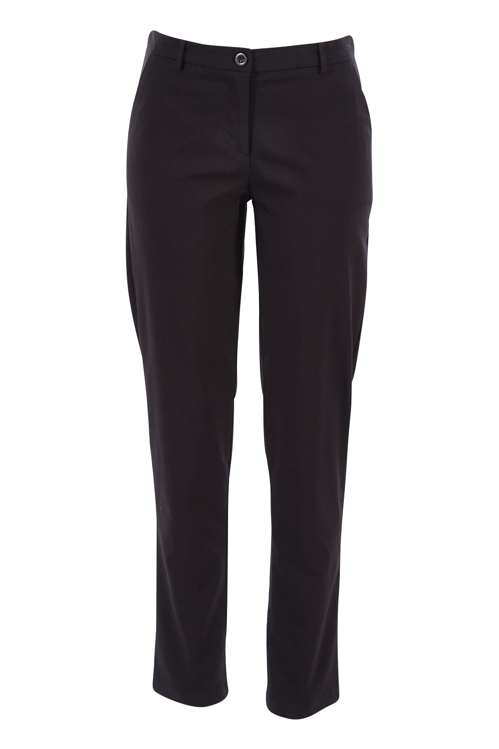 Product shot of The Slim Cut Stretch Pant in colour Black (Black), from the front