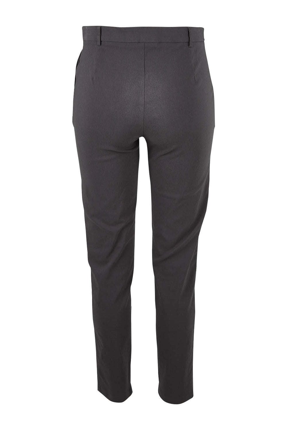 Product shot of The Slim Cut Stretch Pant in colour Charcoal (Grey), from the back