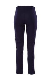Product shot of The Slim Cut Stretch Pant in colour Navy (Blue), from the back