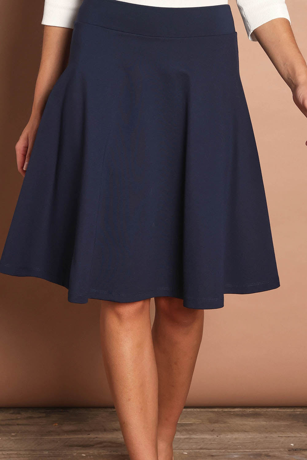 The Ponte Flip Skirt - Deepnavy