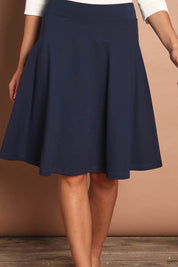 The Ponte Flip Skirt - Deepnavy