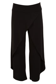 Product shot of The Cross Over Pant in colour Black (Black), from the front