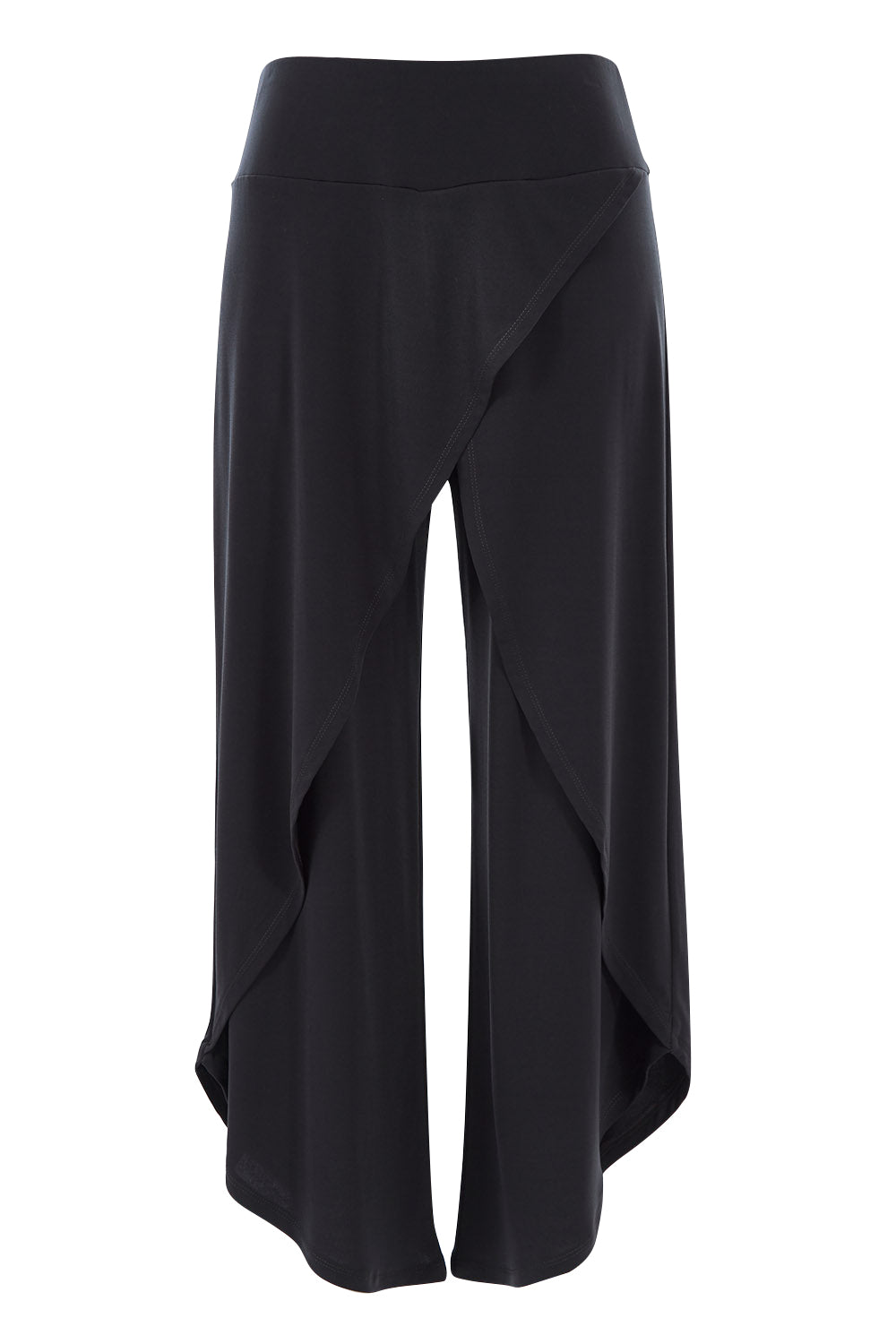 Product shot of The Cross Over Pant in colour Graphite (Grey), from the front