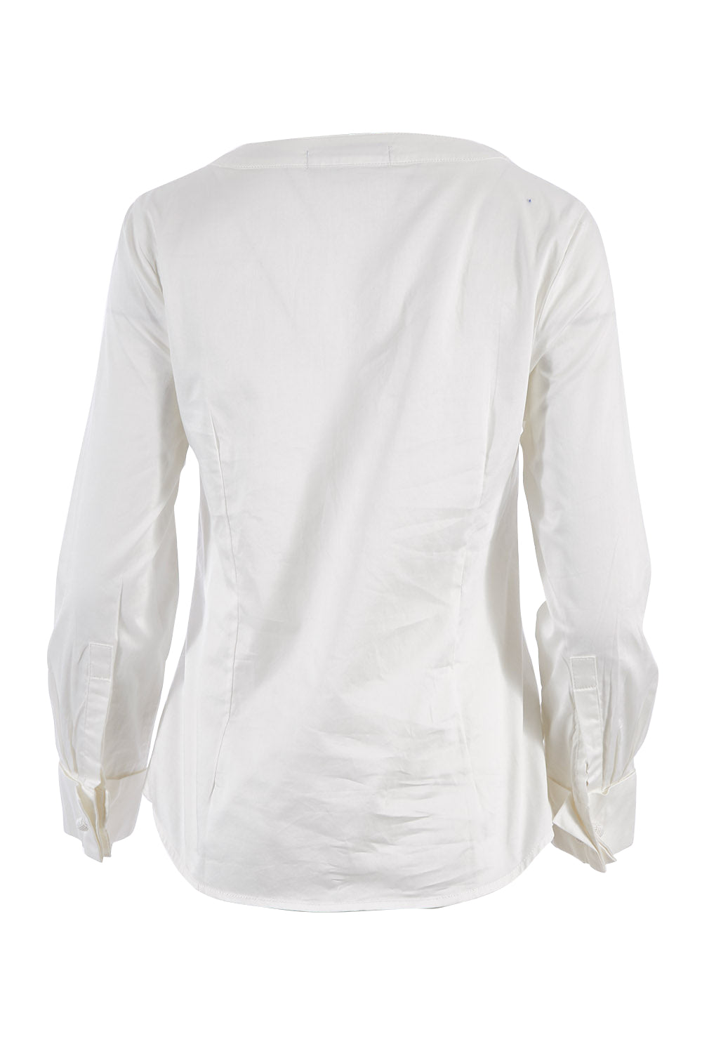 Product shot of The French Cuff Shirt in colour White (White), from the back
