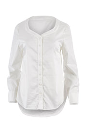 Product shot of The French Cuff Shirt in colour White (White), from the front