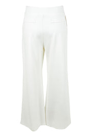 Product shot of The Wide Leg Ponte Pant in colour Pearl (White), from the back