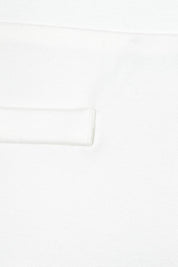 Product shot of The Wide Leg Ponte Pant in colour Pearl (White), detail