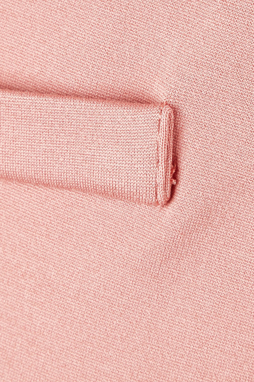Product shot of The Wide Leg Ponte Pant in colour Rose (Pink), detail