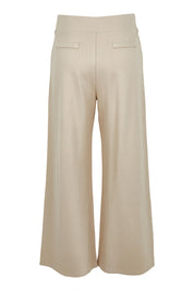 Product shot of The Wide Leg Ponte Pant in colour Sand, from the back