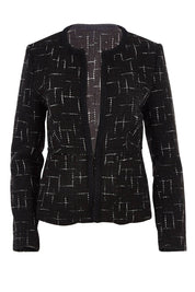 Product shot of The Tweed Jacket in colour Sketch (Black), from the front