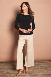 The Boat Neck Top - Black