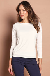 The Boat Neck Top - Ivory