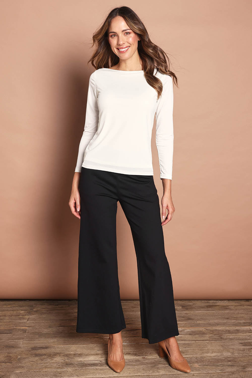 The Boat Neck Top - Ivory