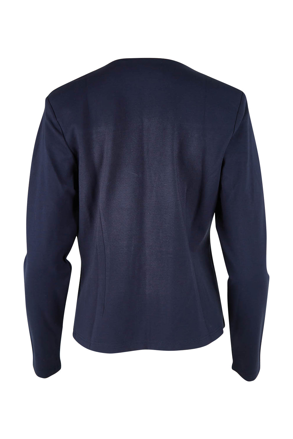 Product shot of The Define Ponte Jacket in colour Darknavy (Blue), from the back
