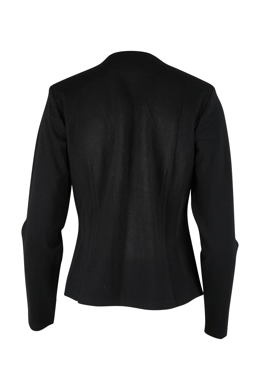 Product shot of The Define Ponte Jacket in colour Jetblack (Black), from the back