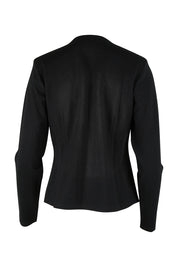 Product shot of The Define Ponte Jacket in colour Jetblack (Black), from the back