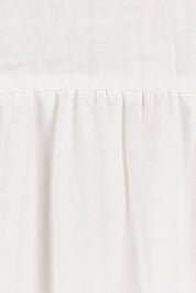 Product shot of The Luxe Dobby Blouse in colour White (White), detail