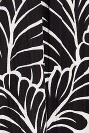 Product shot of The Define Printed Wrap Dress in colour Fern (Black), detail