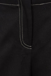 Product shot of The Contrast Stitching Stretch Pant in colour Black (Black), detail