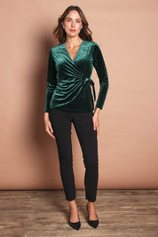 The Embossed Velvet Side Ring Detail Top – Bottlegrn