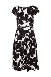 Preloved The Pleated Cotton Stretch Dress - Blkfloral