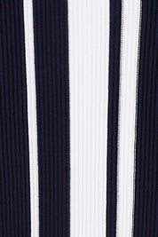 Product shot of The Reversible Knit Dress in colour Navystripe (Blue), detail