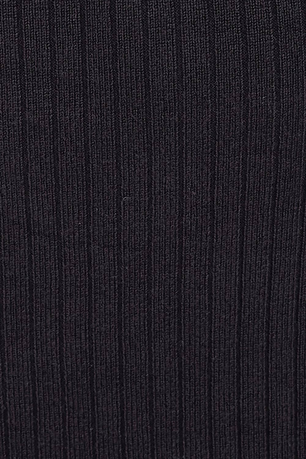 Product shot of The Ribbed Knit Skirt in colour Black (Black), detail