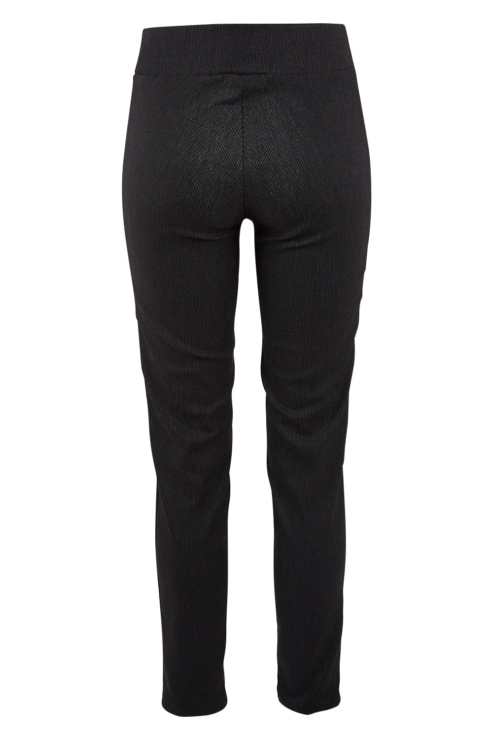 Product shot of The Stretch Tapered Pull On Pant in colour Black (Black), from the back