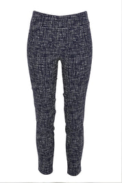 Product shot of the The Printed Stretch Pull On Pant – Matrix in colour Matrix, from the front