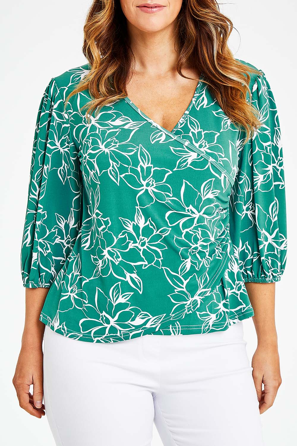 Preloved The Printed Blouson Sleeve Blouse - Floral
