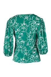 Preloved The Printed Blouson Sleeve Blouse - Floral