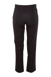 Product shot of The 7/8 Pocket Pull On Pant in colour Black (Black), from the back