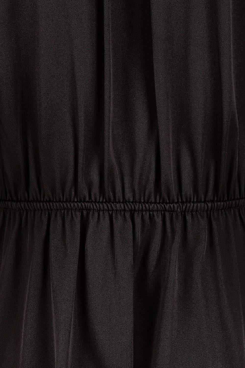 Product shot of The Contemporary Lapel Dress in colour Black (Black), detail