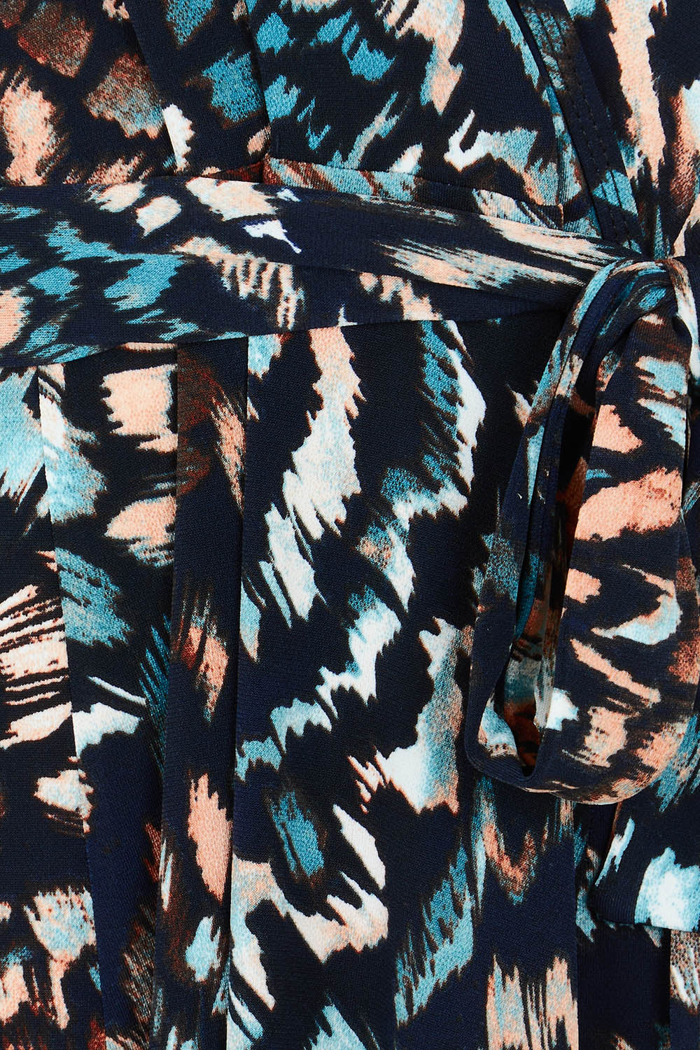 Product shot of The 3/4 Sleeve Printed Jersey Dress in colour Butterfly, detail