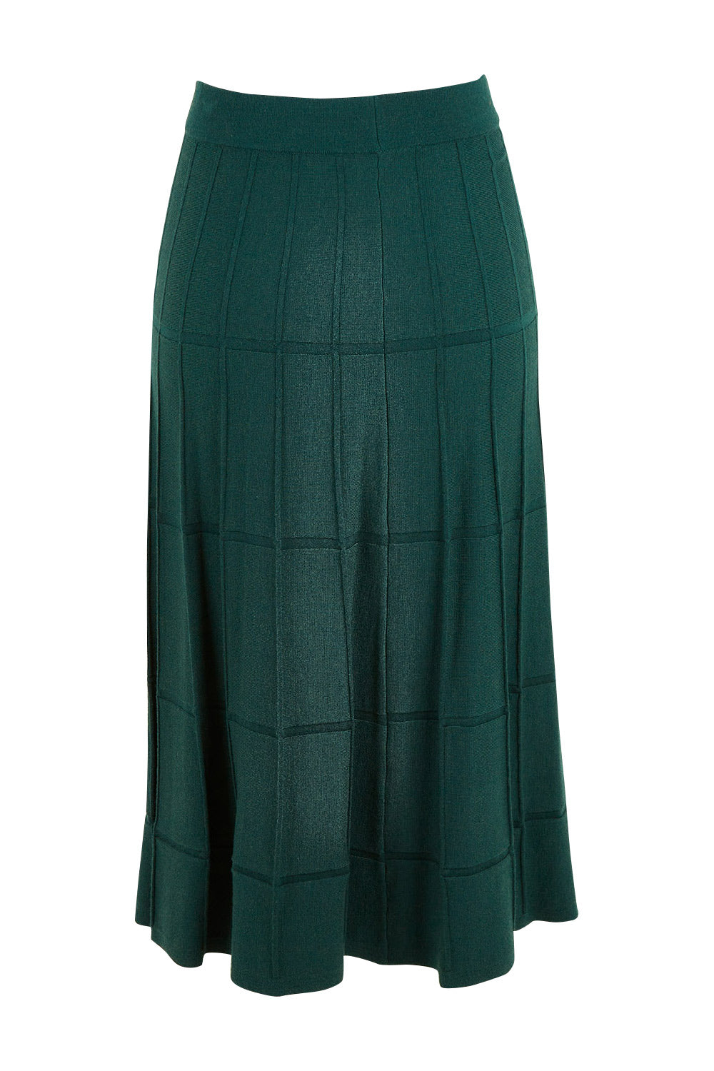 Preloved The Midi Textured Knit Skirt - Tealgreen