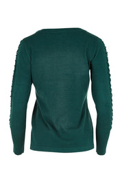 Preloved The Lacing Detail Knit Jumper - Tealgreen