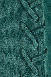 Preloved The Lacing Detail Knit Jumper - Tealgreen