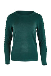 Preloved The Lacing Detail Knit Jumper - Tealgreen