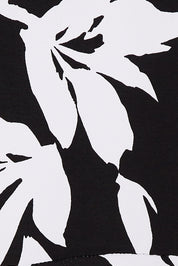 Product shot of The Tie Detail Top in colour Lily (Black), detail